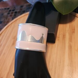 Francesca Romana Diana Pink Silver Cuff Bracelet Landscape Christ the Redeemer